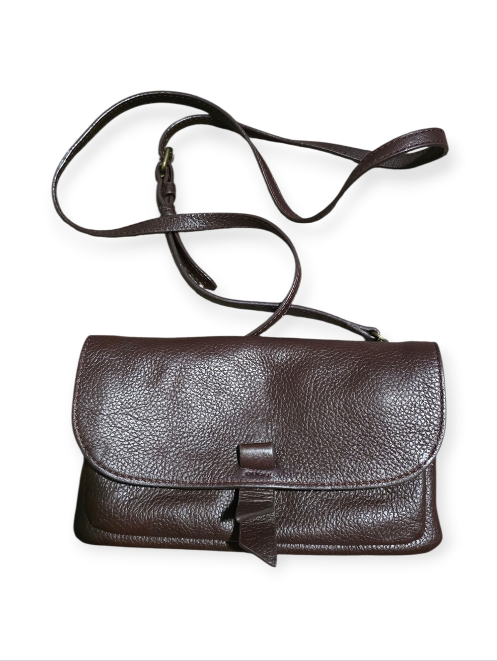 Lucky Brand bordeaux pebbled leather wallet crossbody - Picture 3 of 10